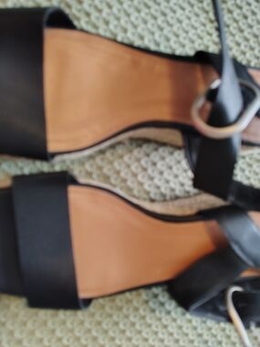 a.n.a Black Espadrille Strap Sandals with Buckle